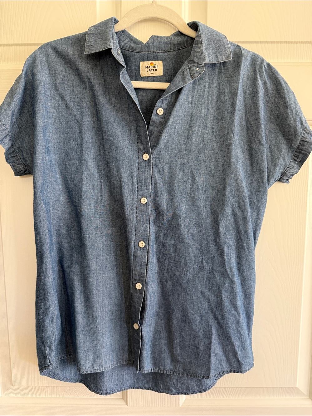 Marine Layer Top Thin Chambray small